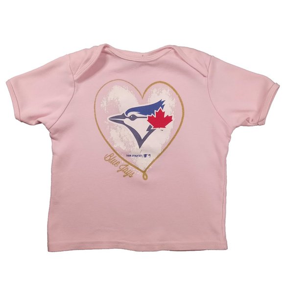 Toronto Blue Jays Team Logo Pink T-Shirt Size US 24M - Picture 1 of 5